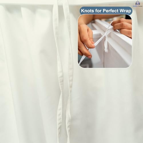 Mattress-Homes Ruffled Dorm Bed Skirt, Twin XL, 34-Inch Drop, Tailored with Split Corners, Ivory Dust Ruffle for Lofted College Beds, Twin Extra Long Dorm Bedding Essential
