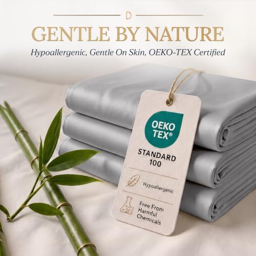 DECOLURE 100% Viscose Derived from Bamboo Sheets King Size | 4 Pc Bed Set