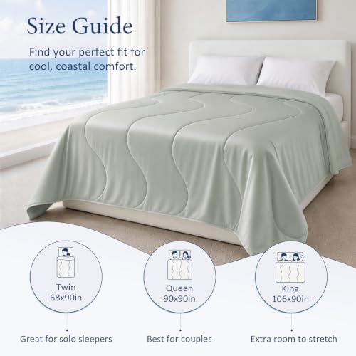 Cooling Comforter for Hot Sleepers, Queen 90x90, Moonstruck