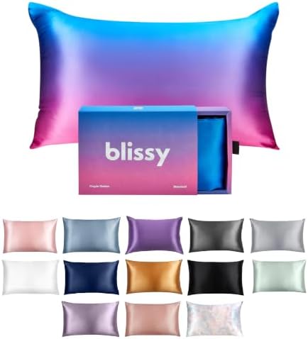 Blissy 100% Mulberry Silk Pillowcase - Purple Ombre - Queen