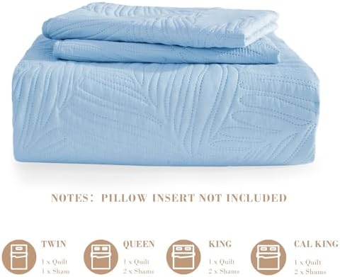 Exclusivo Mezcla Lightweight Full Queen Quilt Bedding Set, Soft Microfiber