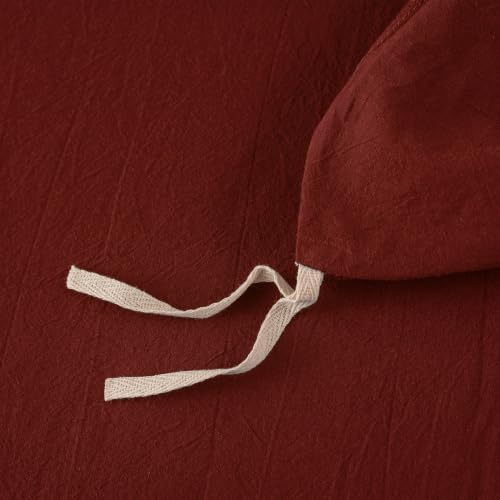 JIYUAN Super King Plus Washed Cotton Duvet Cover Set Relaxed Linen Feel