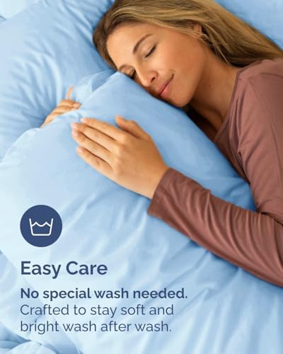 King Standard Pillow Cases Set of 10 - Soft Pillowcase Covers - Light Blue