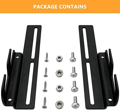 2 Pcs #711 Bed Frame Brackets for Headboard or Footboard, Black