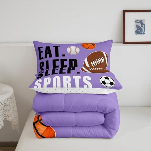 Feelyou Sports Comforter Set Toddler Size for Kids Boys Girls