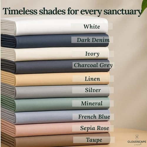 CLOUDSCAPE 600 Millennium Series Egyptian Cotton Sheets King, FrenchBlue
