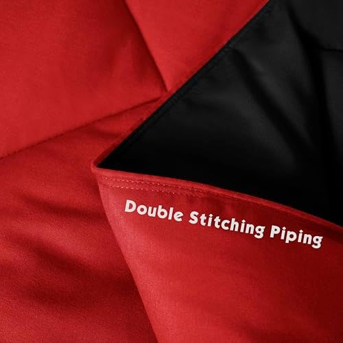 HIG 3pc Red/Black Twin/Twin XL Bedding Comforter Set Duvet Insert Blanket