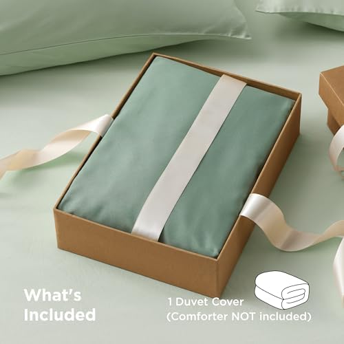 Bedsure Duvet Cover Queen Size, 1Pc Soft Double Brushed Bedding, Sage Green