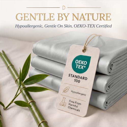 DECOLURE 100% Viscose Derived from Bamboo Sheets Full Size | 4 Pc Bed Set
