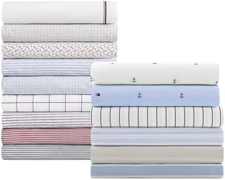 Tommy Hilfiger - Twin Size Sheet Set with Fitted Sheet & Pillowcase