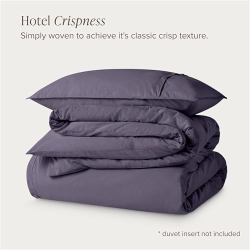 Bare Home 100% Organic Cotton Duvet Cover Set (Twin/Twin XL, Dusty Purple)