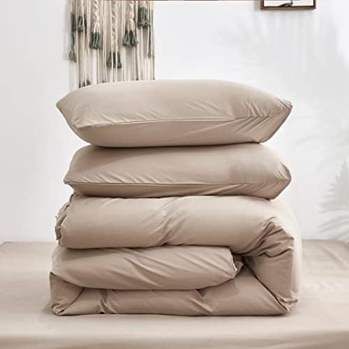 Wellboo Khaki Comforter Set Twin Size Cream Coffee Bedding Sets Dark Champagne Bed Quilts Solid Taupe Quilts Women Men Modern Oatmeal Brown Blankets Cream Khaki Comforters Plain Tan Taupe Color Bed