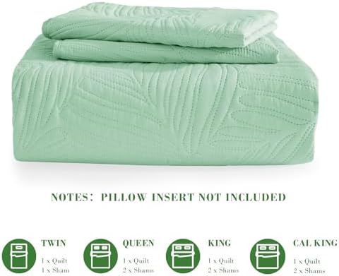 Exclusivo Mezcla Lightweight Twin Size Quilt Bedding Set, Soft Microfiber