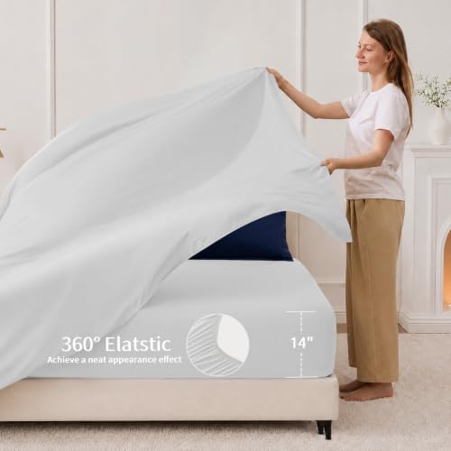 FUANNA Twin Comforter Set 5 Pieces, Reversible Bed Set, Soft Bed in a Bag