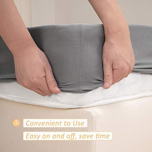 Mrs Awesome Stretch Jersey Box Spring Cover King/Cal King, Light Gray