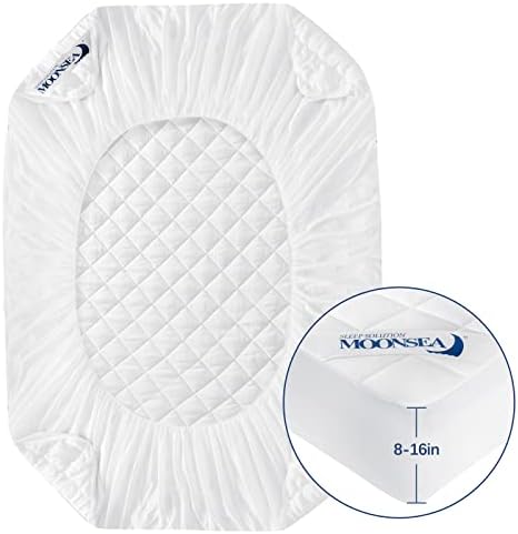 Twin XL Mattress Topper Pad Protector Quilted Waterproof, 39" x 80" White