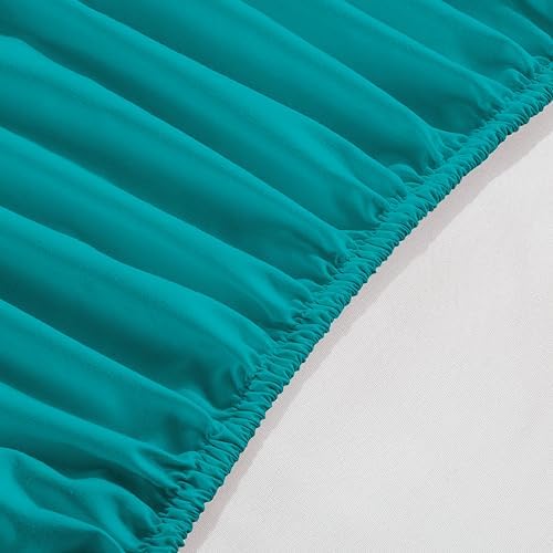 Elegant Comfort 1500 Premium Hotel Quality 18-24 Inches Deep - Extra Deep Pocket Single Fitted Sheet for High Mattress, Luxury and Softest, Smart Pocket - Wrinkle Free, California King, Turquoise