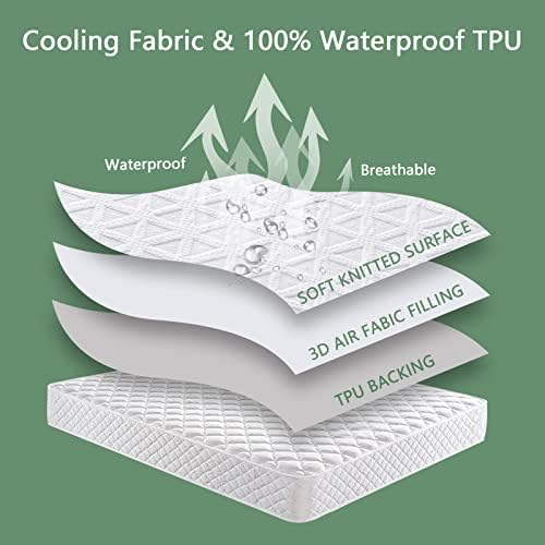 Premium Waterproof Mattress Protector Full Size, Noiseless Deep Pocket
