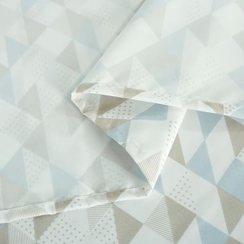 Chezmoi Collection 4-Piece Lodge Geometric Sheet Set Queen - Multicolor Triangle Geometric Shapes Printed Brushed Microfiber Lightweight Breathable Deep Pocket Bed Sheets