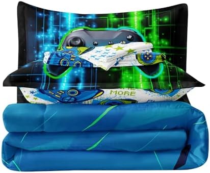 Twin Gaming Bedding Comforter Set for Kids Boys Teens