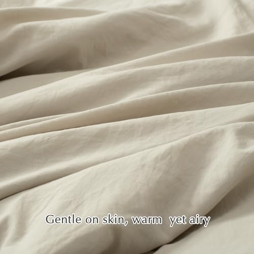 HIG 4pc 2-in-1 King Comforter Set with Detachable Fluffy Blanket, Camel