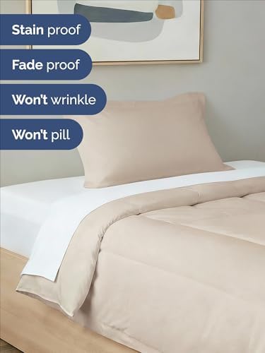 Twin Comforter Set - Wheat Bedding for All Seasons - Soft 2 Piece Bed Set