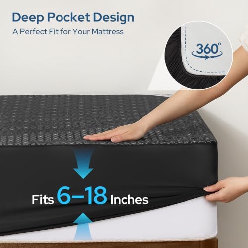 BEDLORE Waterproof Twin XL Mattress Protector, Noiseless Mattress Cover