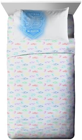 Disney Pixar Cars McQueen Twin Comforter Set 5 Piece Kids Bedding, Black