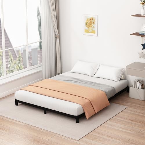 Low Profile Bed Frame Queen Size 5 Inch High Floor Platform