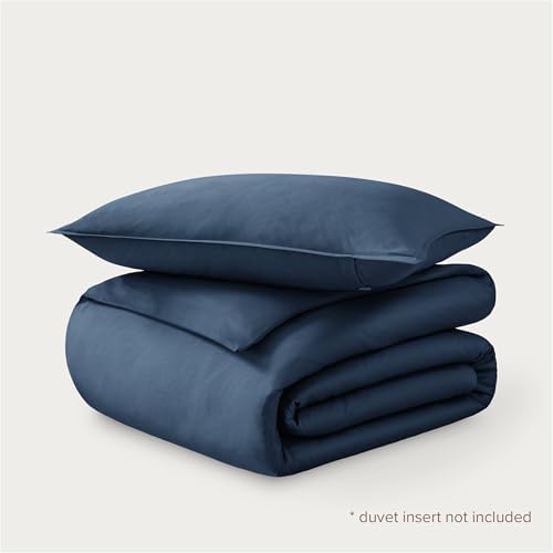 Bare Home 100% Organic Sateen Duvet Cover Set (Twin/Twin XL, Bering Sea)