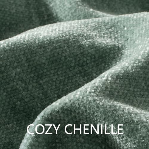 Chenille Throw Blanket for Couch 50" x 60", Sage Green