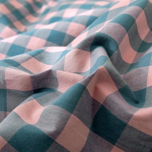 LifeTB Twin XL Comforter Set Purple Pink Plaid Bedding Comforter with 2 Pillowcases Geometric Checkered Pattern Comforter Set for All Season Fluffy Soft Lightweight Bedding Comforter Twin XL Size