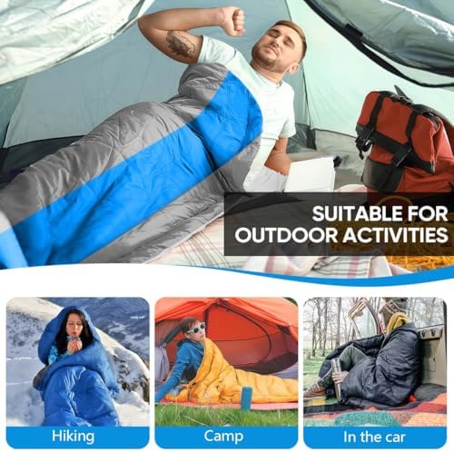OBTANIM Sleeping Bags Portable Waterproof Camping Sleeping Bag for Adults Kids 4 Seasons Cold Weather or Warm Backpacking Hiking Travel Indoor Outdoor Use