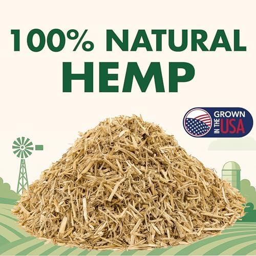 CountryMax Hemp Bedding – Low Dust, Super Absorbent, Natural Odor Control, Eco-Friendly for Chicken Coops, Rabbits, Horses & Reptiles, 33 lb (Pack of 1)