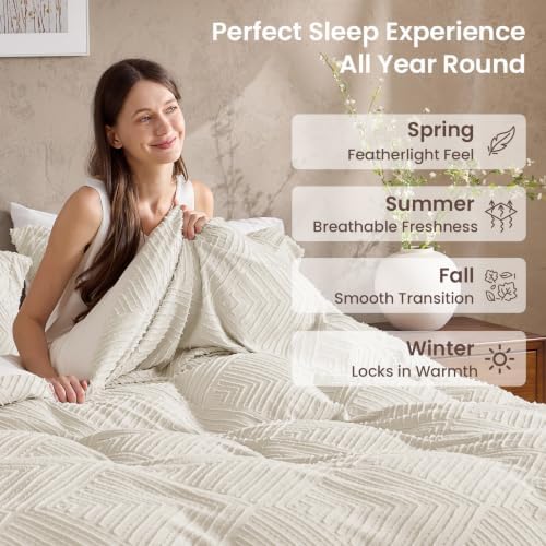 JOLLYVOGUE Duvet Cover King, 3-Piece, Ultra Soft Pre-Washed Microfiber