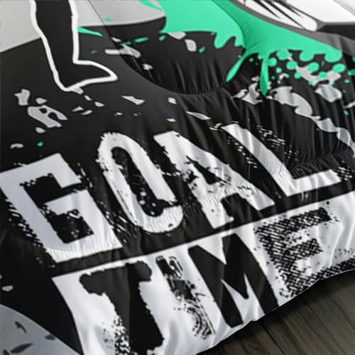 Soccer Bedding Comforter Set Queen Size with 2 Pillowcases.