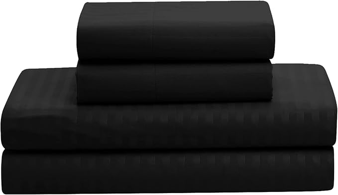 8 Piece Comforter Set Bag with Dobby Stripe Design (Pack of 3)