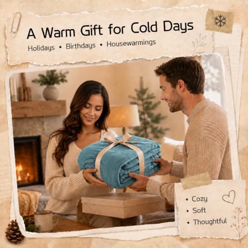 ReyyNio Electric Heated Blanket Full Size 72"x84", 10H Auto-Off, Teal