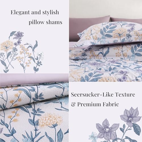 Full Size Comforter Sets - 7 Pieces Floral Bed in a Bag Full Bedding Set