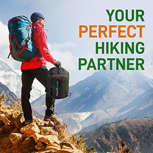 SereneLife Double Sleeping Bag with Pillows, Waterproof & Detachable for 2 Single Bags, Lightweight & Warm, Perfect for Camping, Hiking, Backpacking, and Cold Weather, Suitable for Temperatures 5-10°F