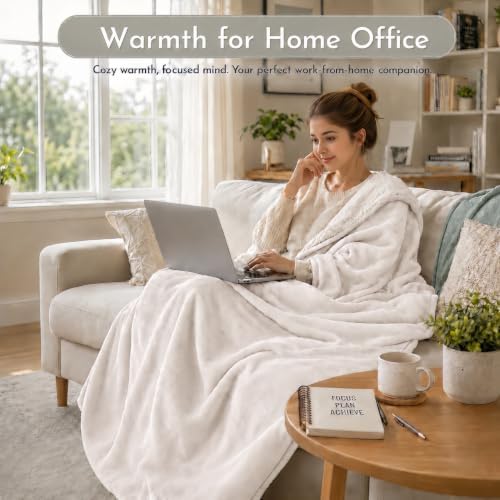 Electric Heated Blanket 84"x90" Queen Size, Beige
