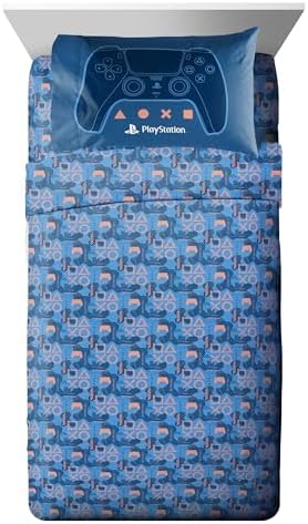 Jay Franco Kids Bed Set, Blue, PlayStation, 5 Piece Twin