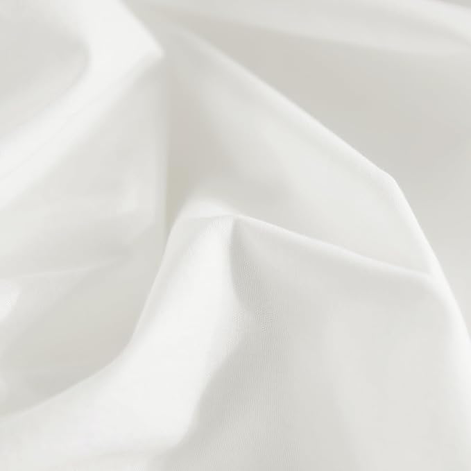 NEXHOME PRO Queen Duvet Cover Set – 100% Certified Organic Cotton with Washed Feel & Linen-Like Texture, Comfortable & Breathable, Home Bedding Set Bright White (No Comforter) 9090