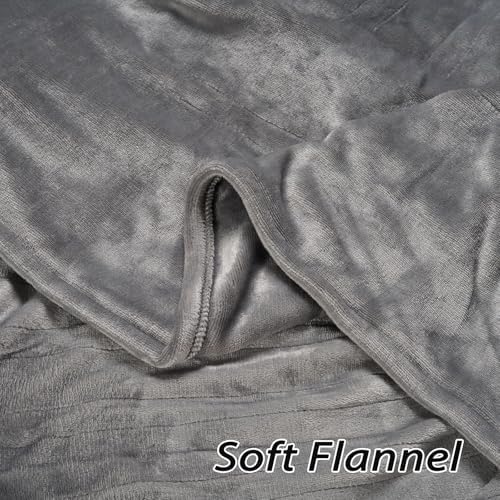 Eydna Electric Heated Blanket Full Size 72"x84",Fast Heating Throw, Soft Microplush for Bed & Couch, 10 Hours Auto Off & 5 Heating Levels, Machine Washable, Gifts for Womens & Family-Light Gray