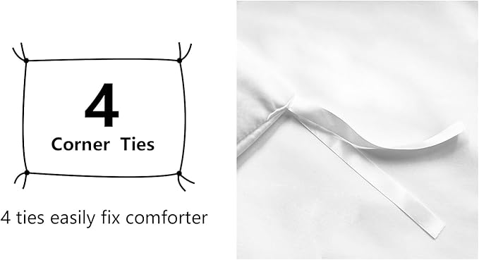 Amazon Basics Lightweight 2-Piece Microfiber Duvet Cover Set with Zipper Closure, Twin/Twin XL, Bright White