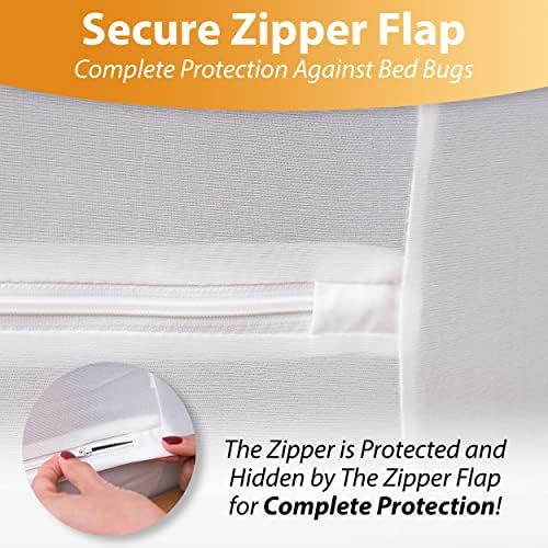 Waterproof Mattress Protector Twin Size - 6-Sided Zippered Mattress Encasement, Breathable Fabric Cover, Machine Washable, Fits Twin Mattress 39 x 75 Inches, Up to 16" Deep
