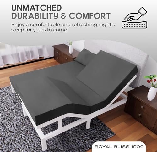 Split King Sheets Set with 2 Twin XL Fitted Sheet - 5 Piece Bedding - Wrinkle Free, Fade Resistant, Double Brushed Microfiber - Deep Pockets/Easy Fit (Dark Grey)