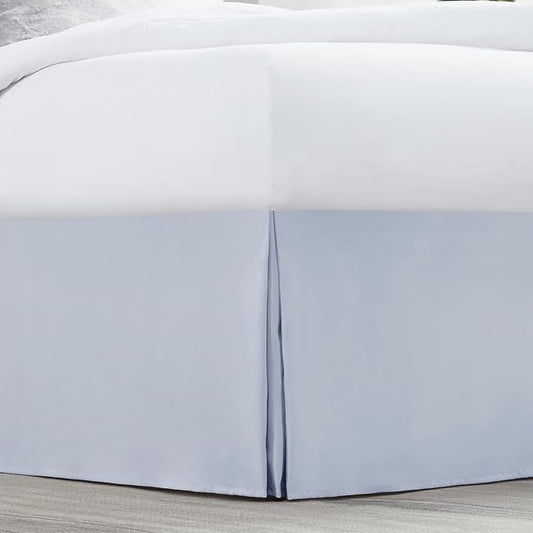 Nestl Ice Blue Full Bed Skirt - Full Size Bed Skirt 14 Inch Drop - Brushed Microfiber Bed Skirts - Hotel Quality Pleated Bed Skirt - Shrinkage & Fade Resistant