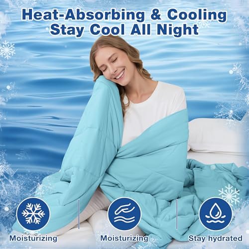 Viviland Cooling Blanket, Blue, Twin XL 68 x 90 inches