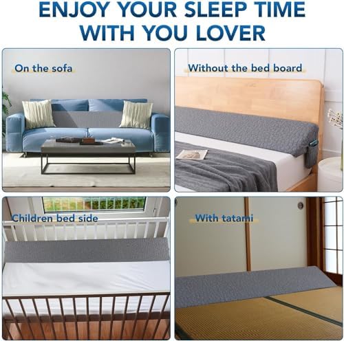 Patent Twin Size (39"x10"x6") Bed Wedge Pillow Headboard Pillow Mattress Wedge Triangle Pillow Long Bolster Pillow Bed Gap Filler (0-7") Mattress Gap Filler Between Your Headboard and Mattress